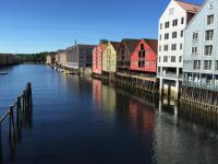 Trondheim, gamla hamnen i Nidlven